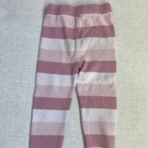 Baby Gap 3T Sweater Leggings: Pink Multi-stripe